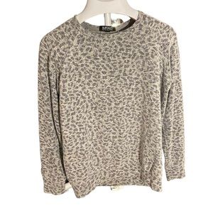 Buffalo scoop sweater leopard print Purple and grey Small oversized